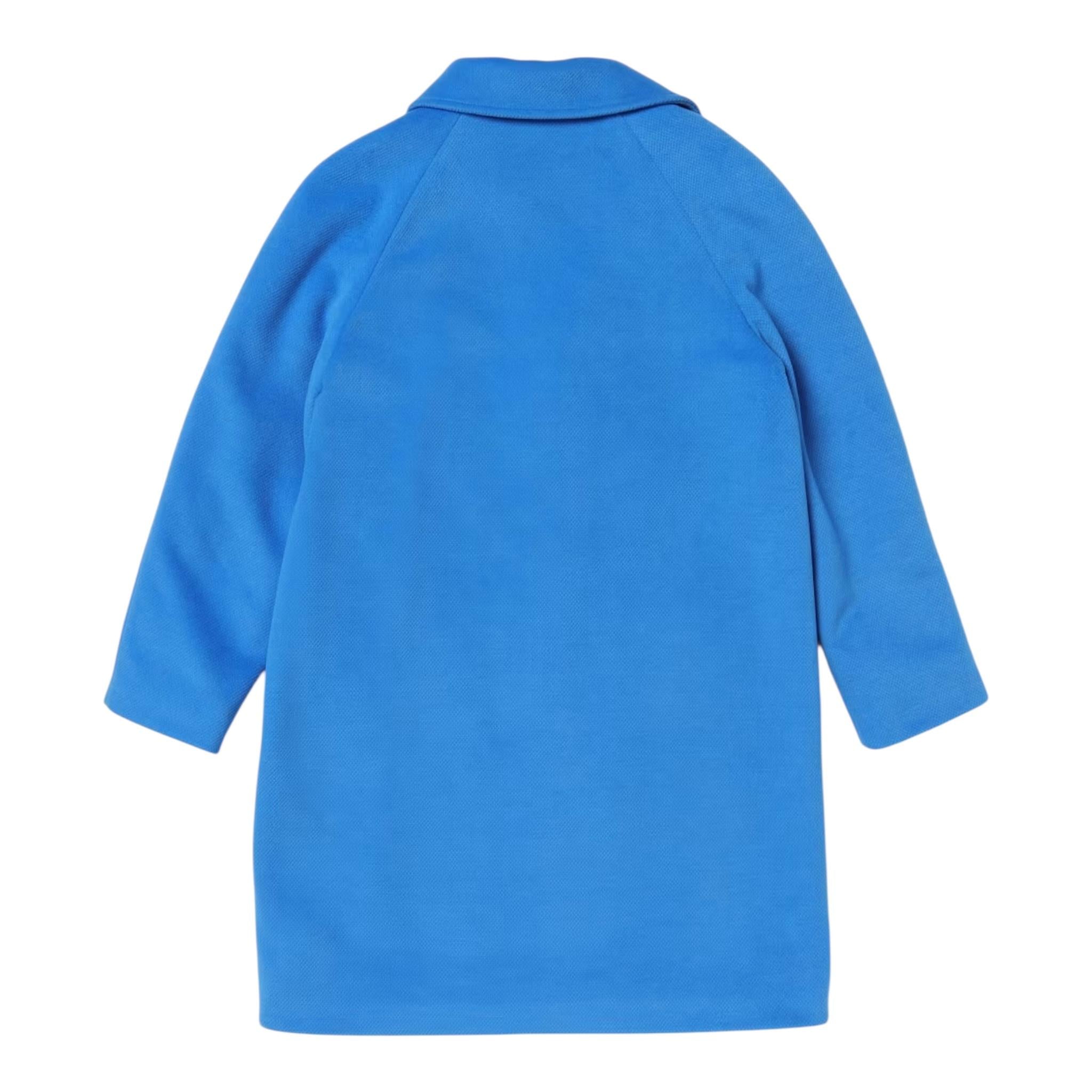 MIMISOL cappotto tinta unita con applicazioni Azzurro per Bambina MFCT043 AZZURRO MIMISOL 