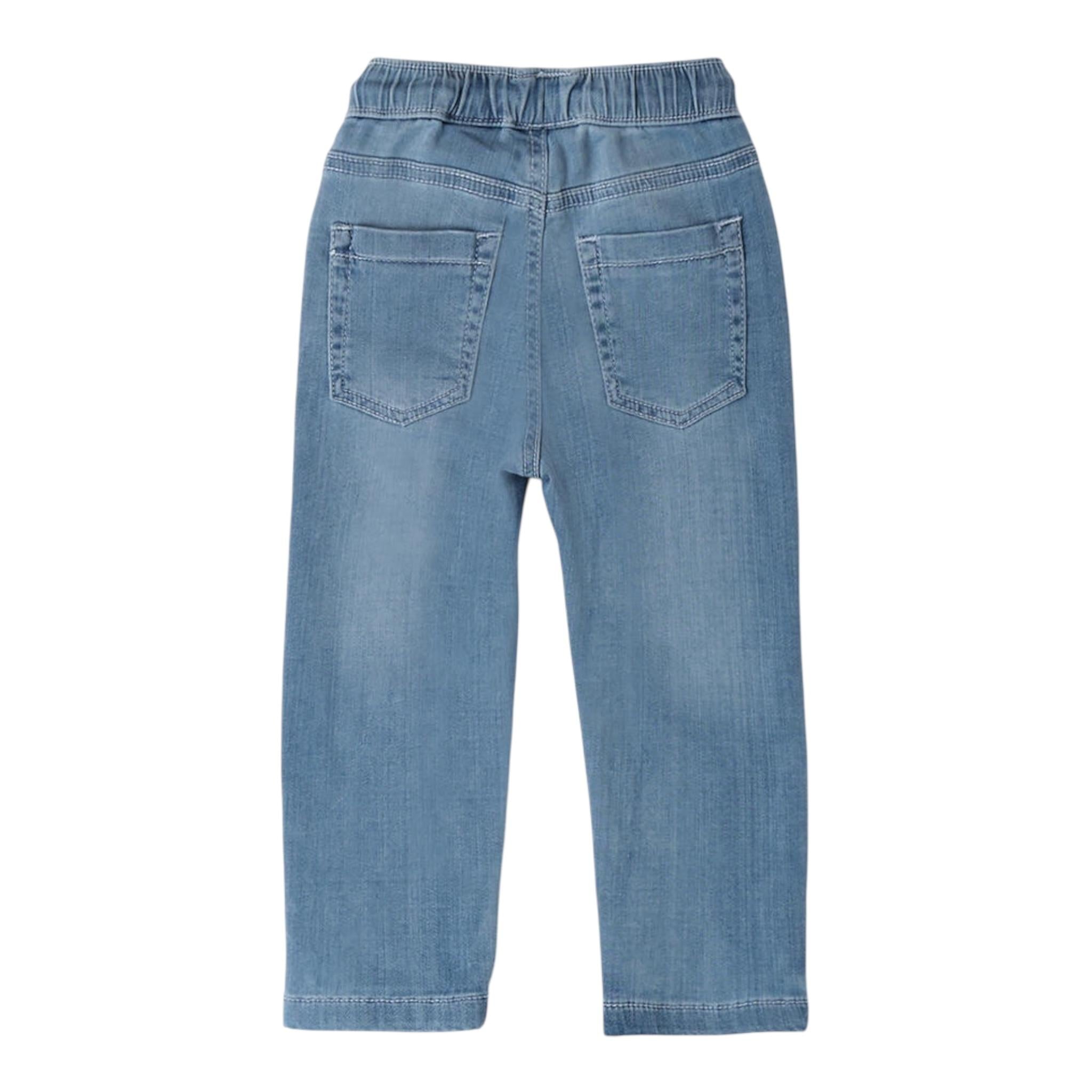 Sarabanda Jeans Tinta Unita con Elastico In Vita per Neonato 0B033 AZZURRO SARABANDA 