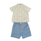 Paz Rodriguez Completo 2 Pezzi Camicia-Bermuda per Bambino 006151526J BIANCO PAZ RODRIGUEZ 