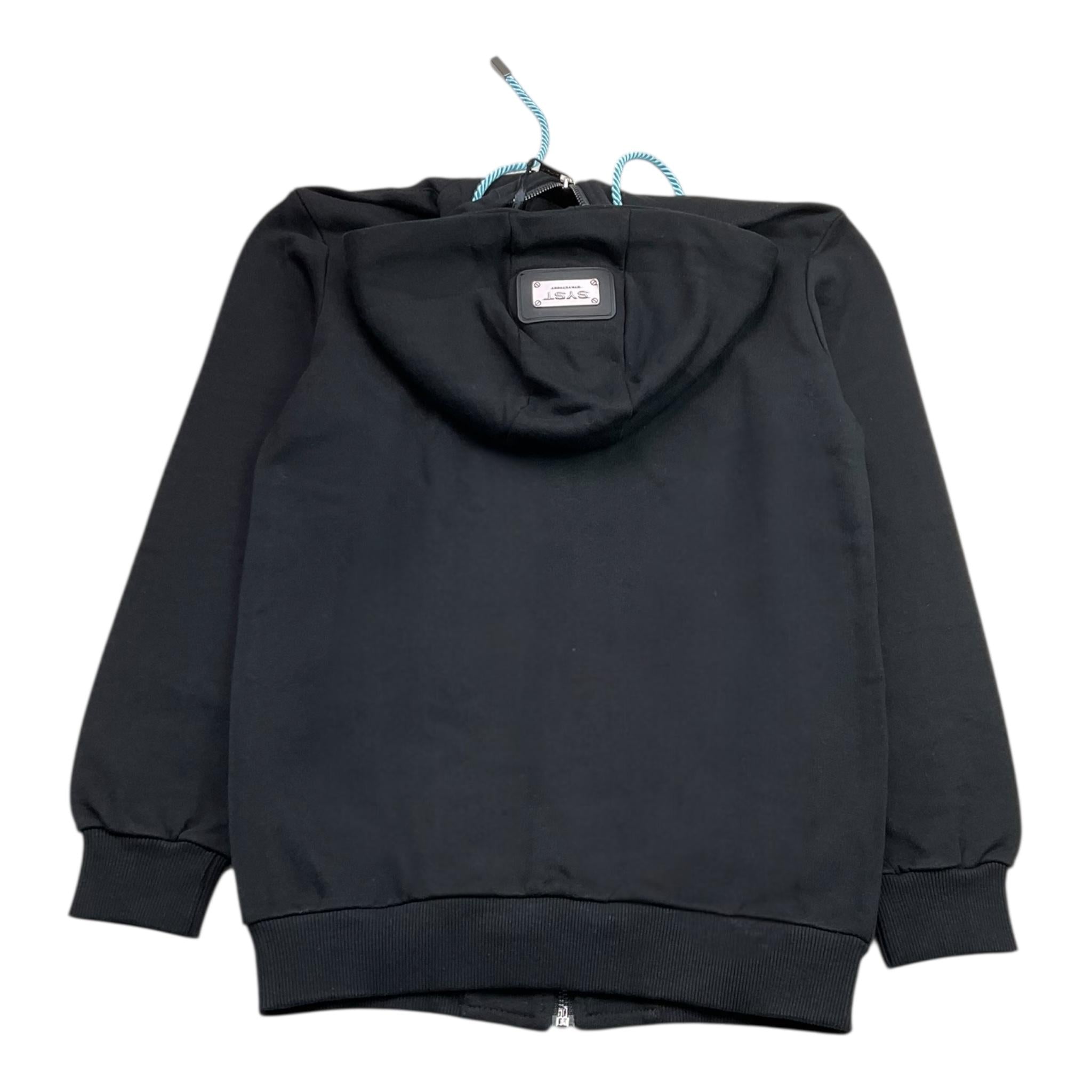 STAY STREET felpa tinta unita con cappuccio e zip Nero per Bambino FB801 NERO STAY STREET 