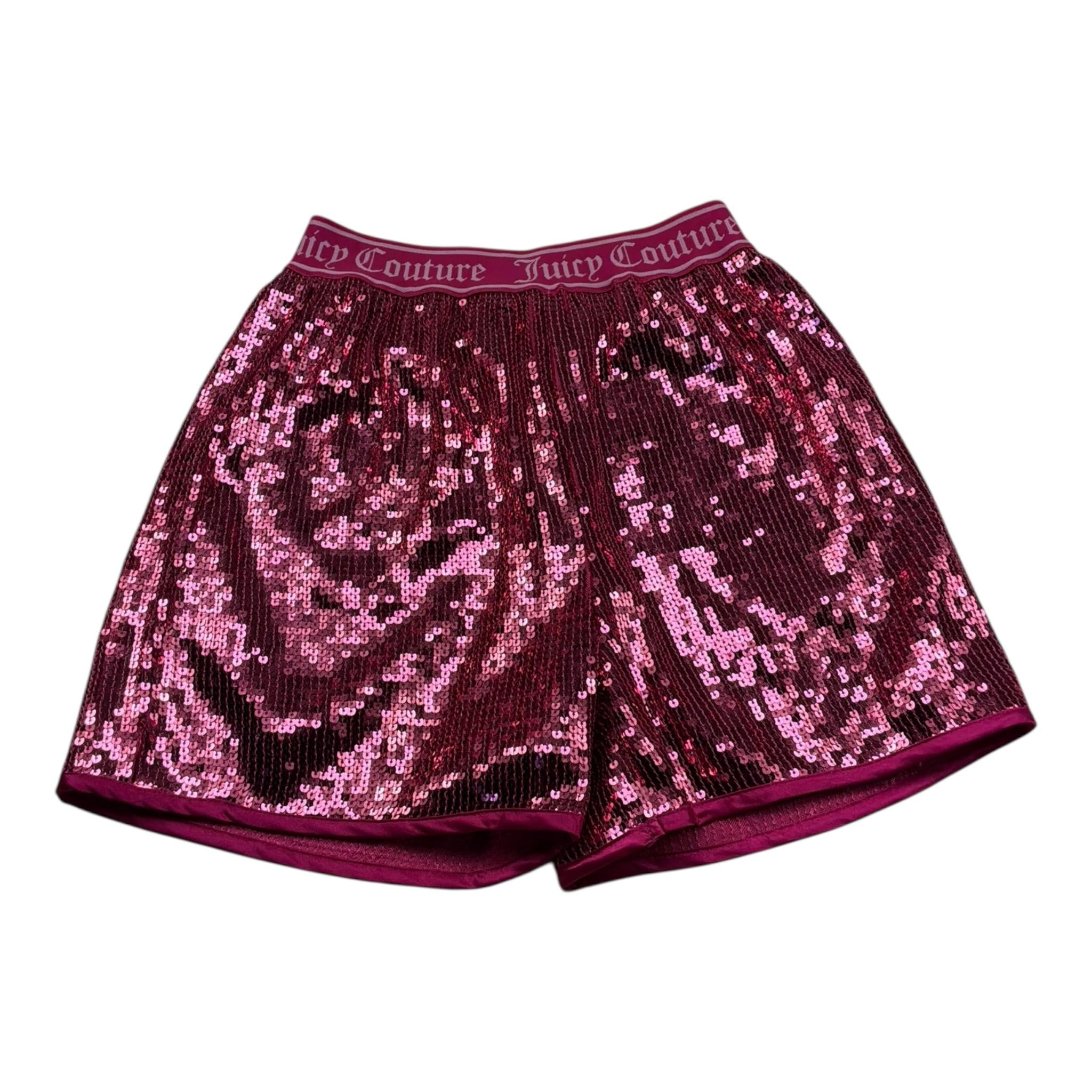 Juicy Couture Short Tinta Unita con Paillettes per Bambina JBX6704 FUXIA JUICY COUTURE 