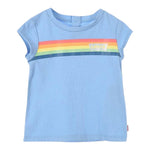 Levi'S T-Shirt Tinta Unita Girocollo con Stampa per Neonata 1EH024 AZZURRO LEVI'S 