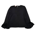 IMPERIAL KIDS shirt tinta unita con rouches Nero per Bambina FJ63230G68 NERO IMPERIAL KIDS 