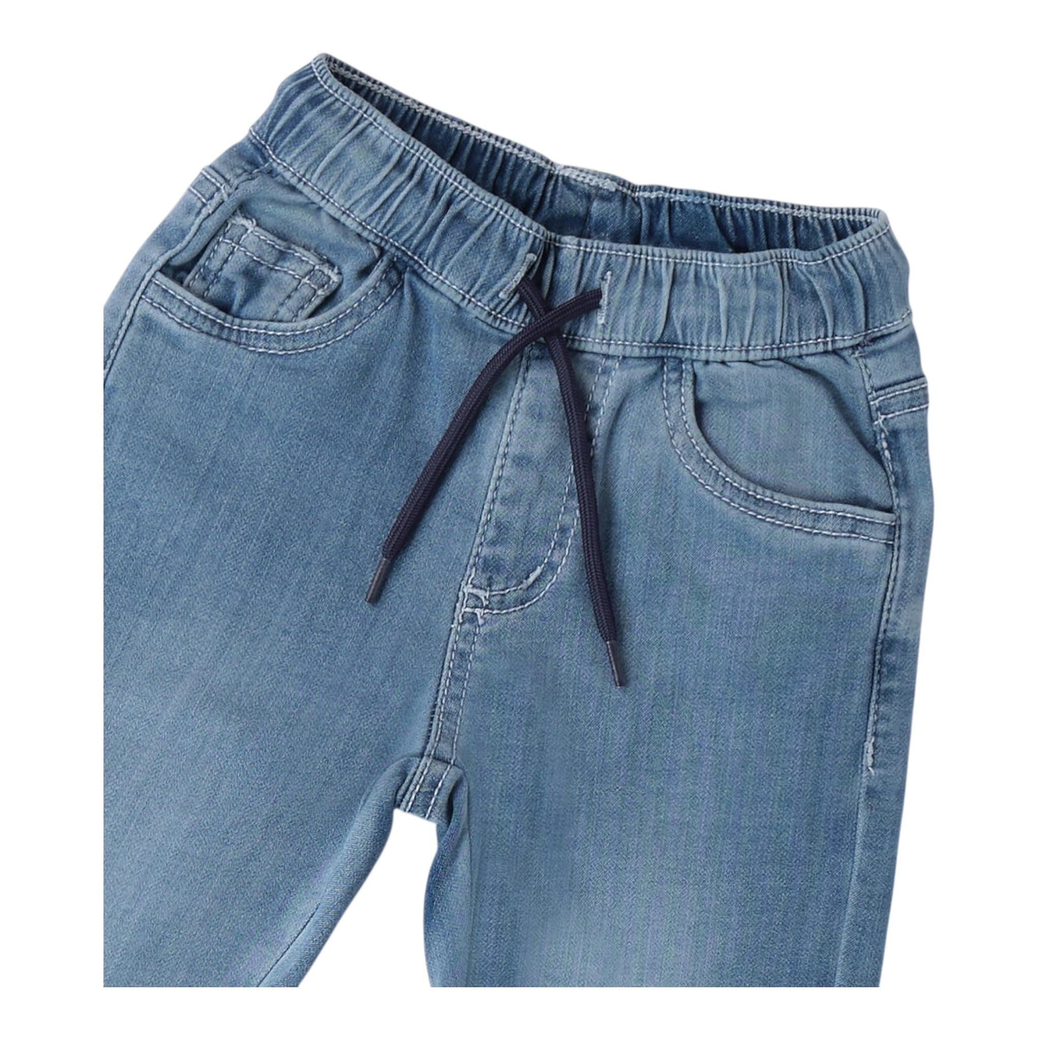 Sarabanda Jeans Tinta Unita con Elastico In Vita per Bambino 0B033J AZZURRO SARABANDA 