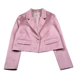 Please Giacca tinta unita In Raso Rosa per Bambina JB01310G73XXX ROSA PLEASE 