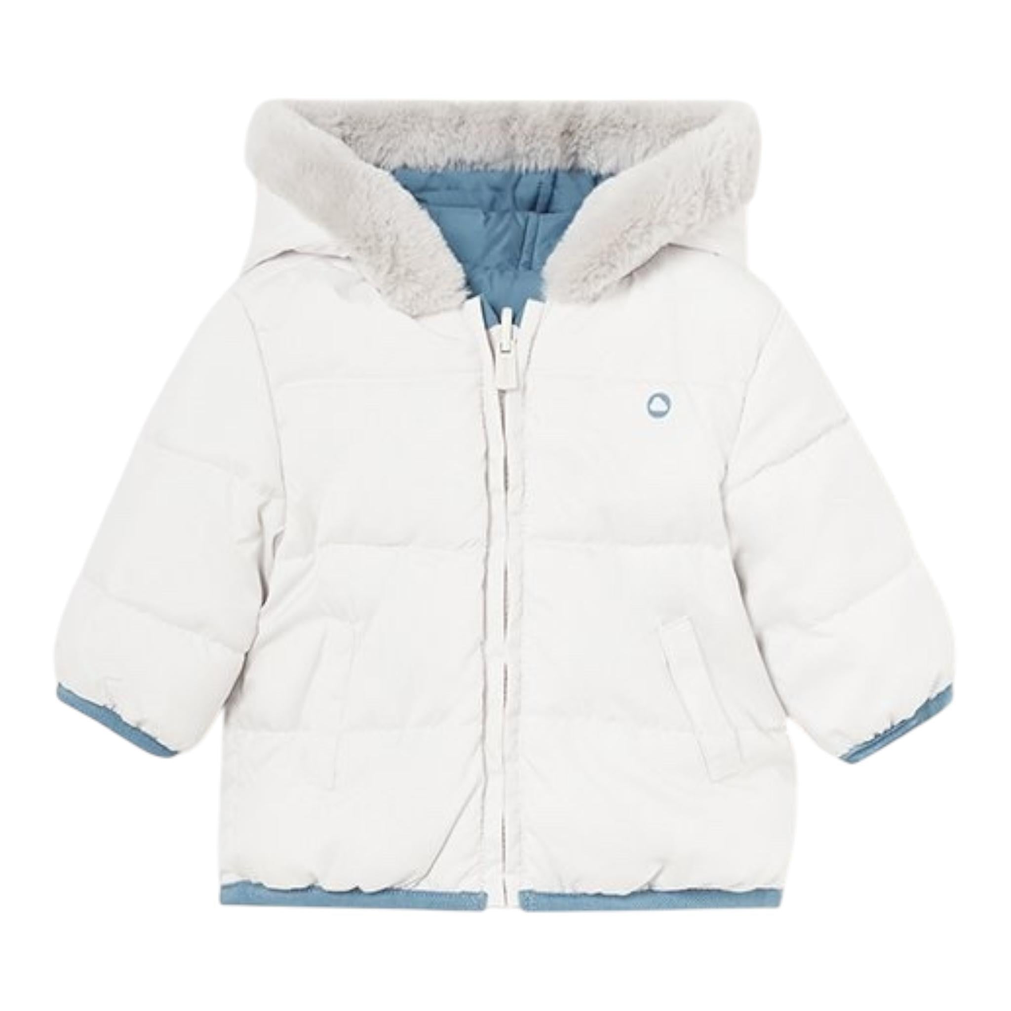 MAYORAL giubbino reversibile bicolore con cappuccio e zip Azzurro/bianco per Neonato 2457X AZZURRO/BIANCO MAYORAL 