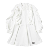 TWINSET abito tinta unita mezzo collo Bianco per Bambina 222GJ223A BIANCO TWINSET 