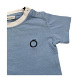 Trussardi T-Shirt Tinta Unita con Stampa per Neonato TIP25045TSX AZZURRO TRUSSARDI 