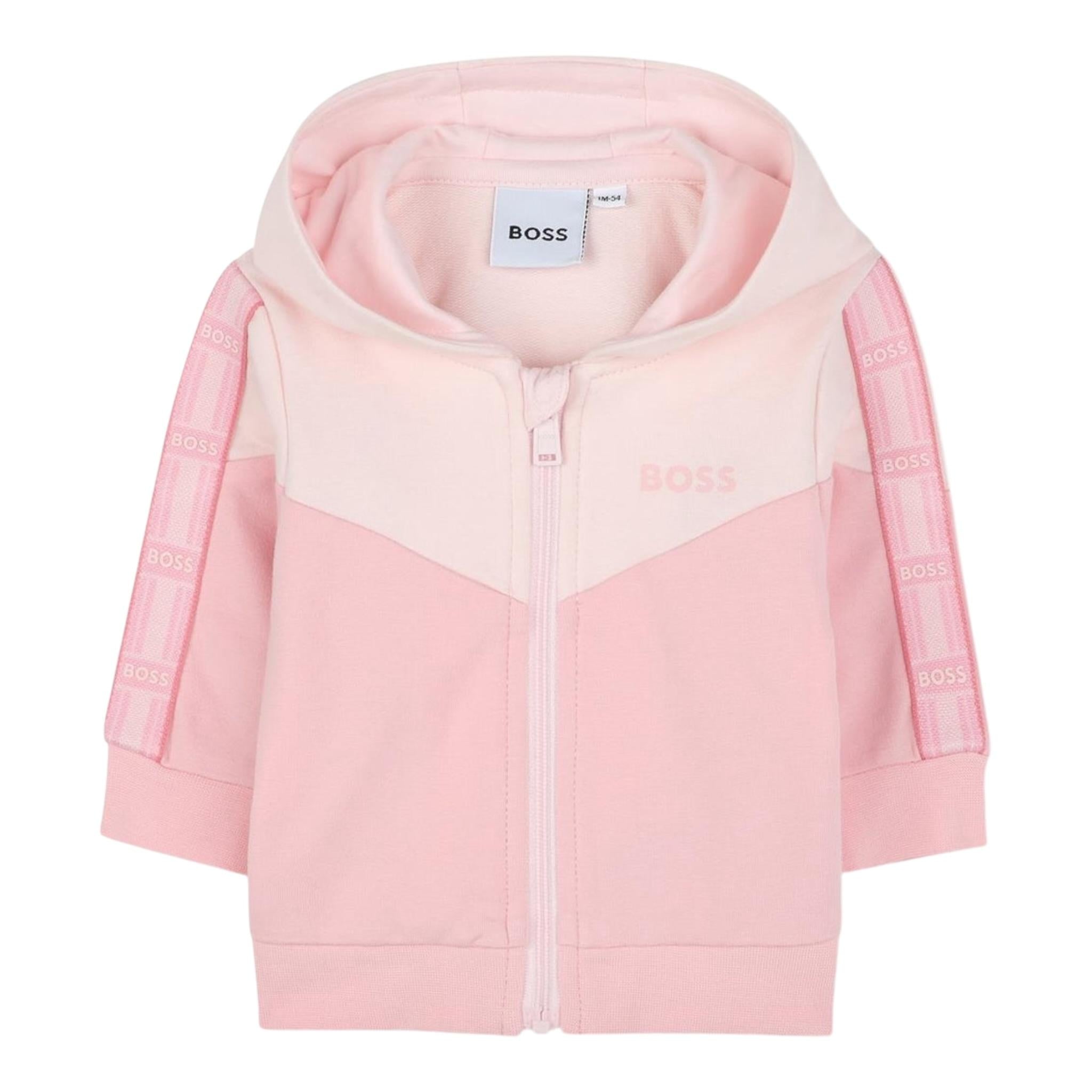 Boss Completo 3 Pezzi Felpa-Pantalone-T-Shirt per Neonata J52190 ROSA BOSS 