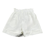 Lu Lu By Miss Grant Short Tinta Unita con Elastico In Vita per Bambina LL3427 BIANCO LU LU BY MISS GRANT 