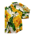 Dolce & Gabbana Top Tinta Unita con Fantasia Rose per Bambina L55S88 BIANCO DOLCE & GABBANA 