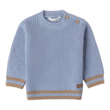 MINI BANDA maglia tinta unita con profili in contrasto Azzurro per Neonato 3A669XX AZZURRO MINI BANDA 