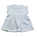 Moschino Abito Girocollo Tinta Unita con Stampa per Neonata MDV0DF BIANCO MOSCHINO 