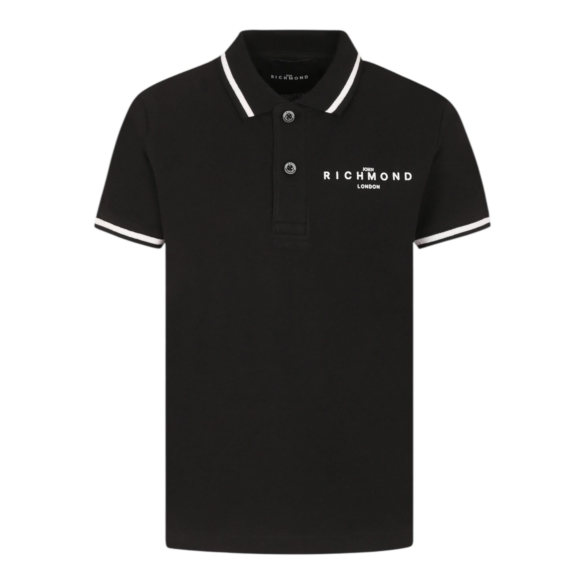 John Richmond Polo Mezza Manica Tinta Unita per Bambino RBP25010POXX NERO JOHN RICHMOND 