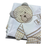 Le Bebe Coperta Tinta Unita con Ricami per Neonato LBB5285 BIANCO LE BEBE 