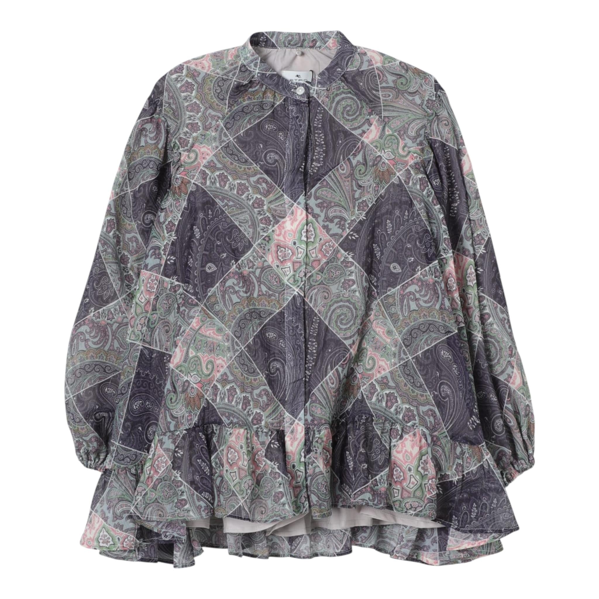 ETRO camicie manica lunga tinta unita con fantasia Blu per Bambina GV5A50 BLU ETRO 