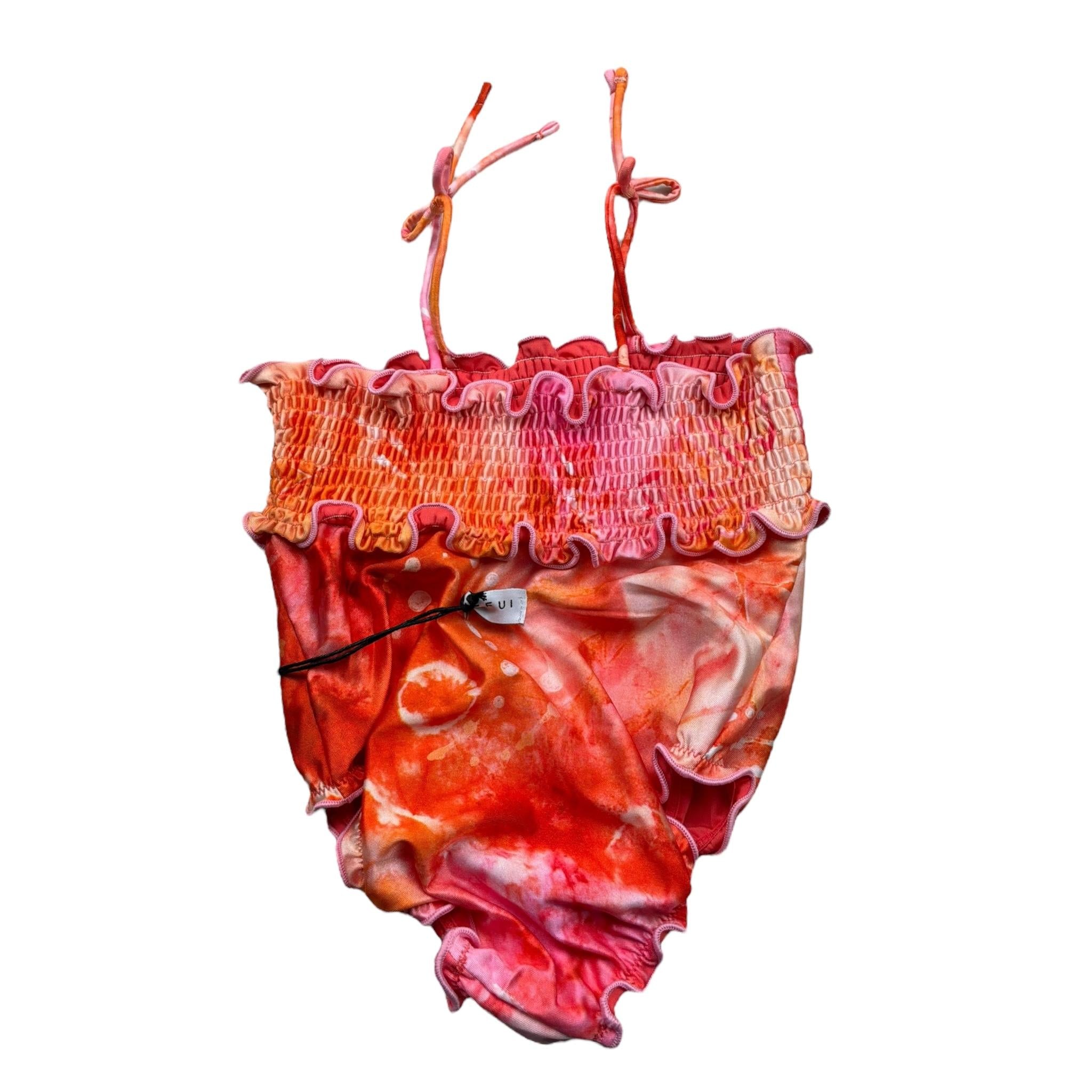 Mefui Costume Intero Tinta Unita con Bretelle per Neonata MJ250032X32 ARANCIONE MEFUI 