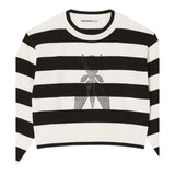 Patrizia Pepe Maglia Bicolore con Fantasia A Righe per Bambina 7K0048 BIANCO/NERO PATRIZIA PEPE 