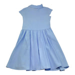 Janice Abito Mezza Manica Tinta Unita con Bottoni per Bambina JN280R AZZURRO JANICE 