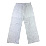 Piccola Ludo Pantalone Tinta Unita Traforato Con Elastico In Vita Bianco Per Bambina