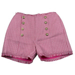 Janice Short tinta unita con Bottoni In Contrasto Rosa per Bambina JN671R ROSA JANICE 