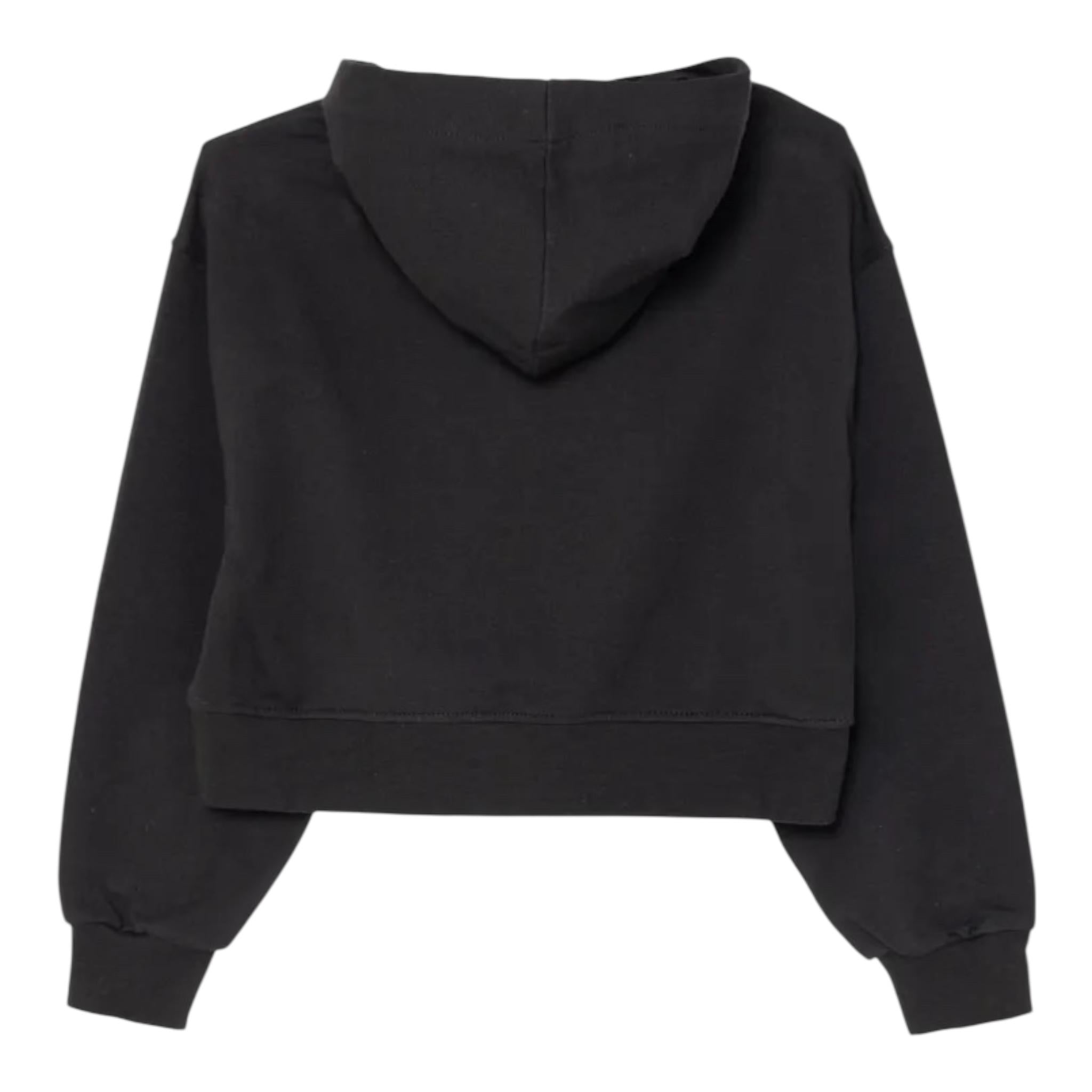 PINKO felpa tinta unita con cappuccio e stampa Nero per Bambina F4PIJGHS057 NERO PINKO 
