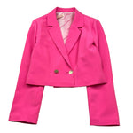 Paris Hilton Giacca Tinta Unita Modello Crop per Bambina PHJJK1962 ROSA FLUO PARIS HILTON 