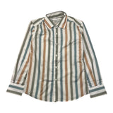 Alessandro Lamura Camicia Tinta Unita Con Fantasia A Righe Bianco Per Neonato