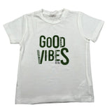 Le Bebe T-Shirt Girocollo Tinta Unita con Stampa per Bambino LBB5028 BIANCO LE BEBE 