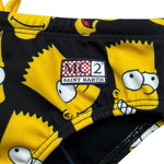 Saint Barth Costume Modello Slip Tinta Unita con Fantasia Bart per Neonato BARTFACES NERO SAINT BARTH 