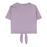 Aspesi T-Shirt Girocollo Tinta Unita Con Nodo Lilla Per Bambina