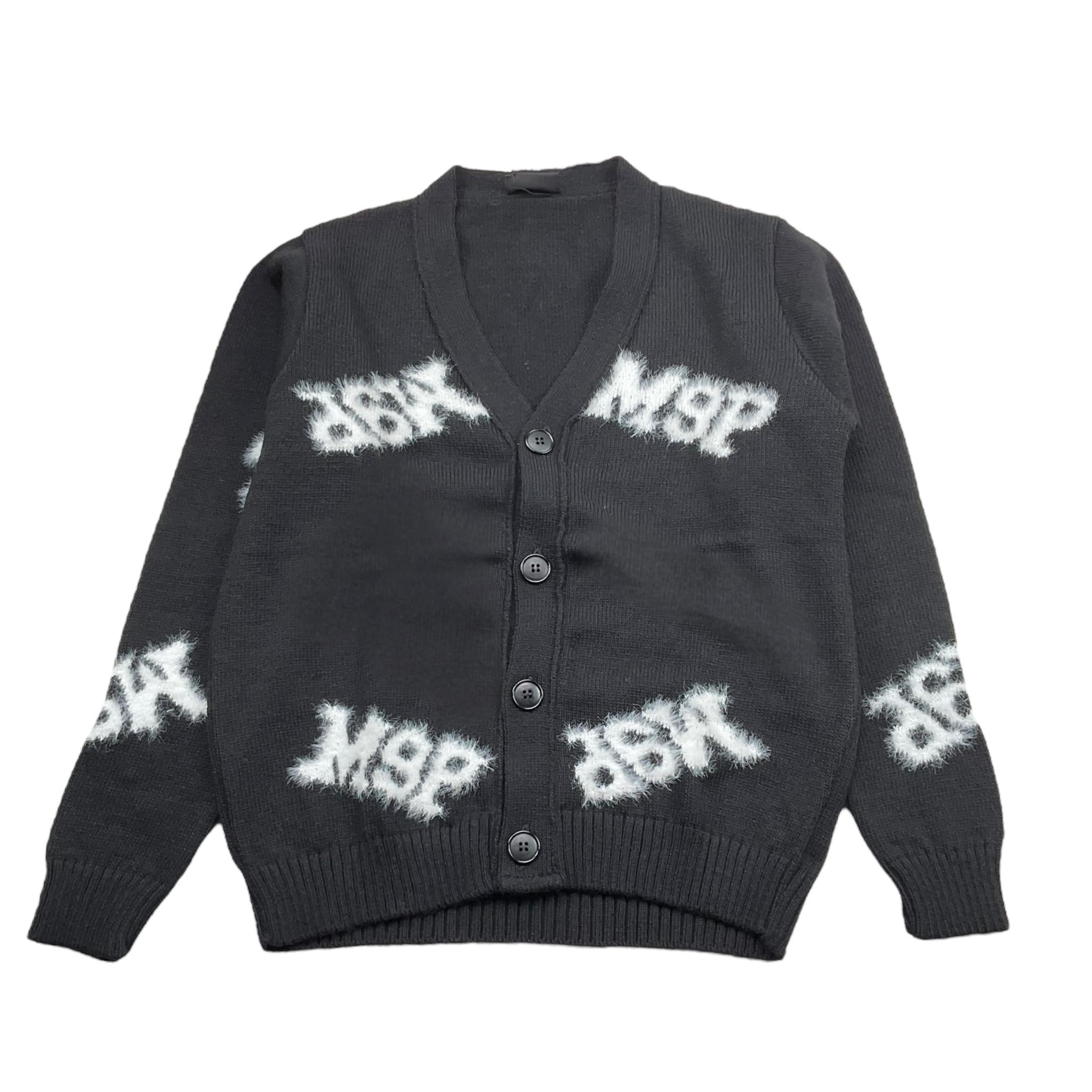 MAISON 9 PARIS cardigan tinta unita con stampa Nero per Bambino 9119 NERO MAISON 9 PARIS 