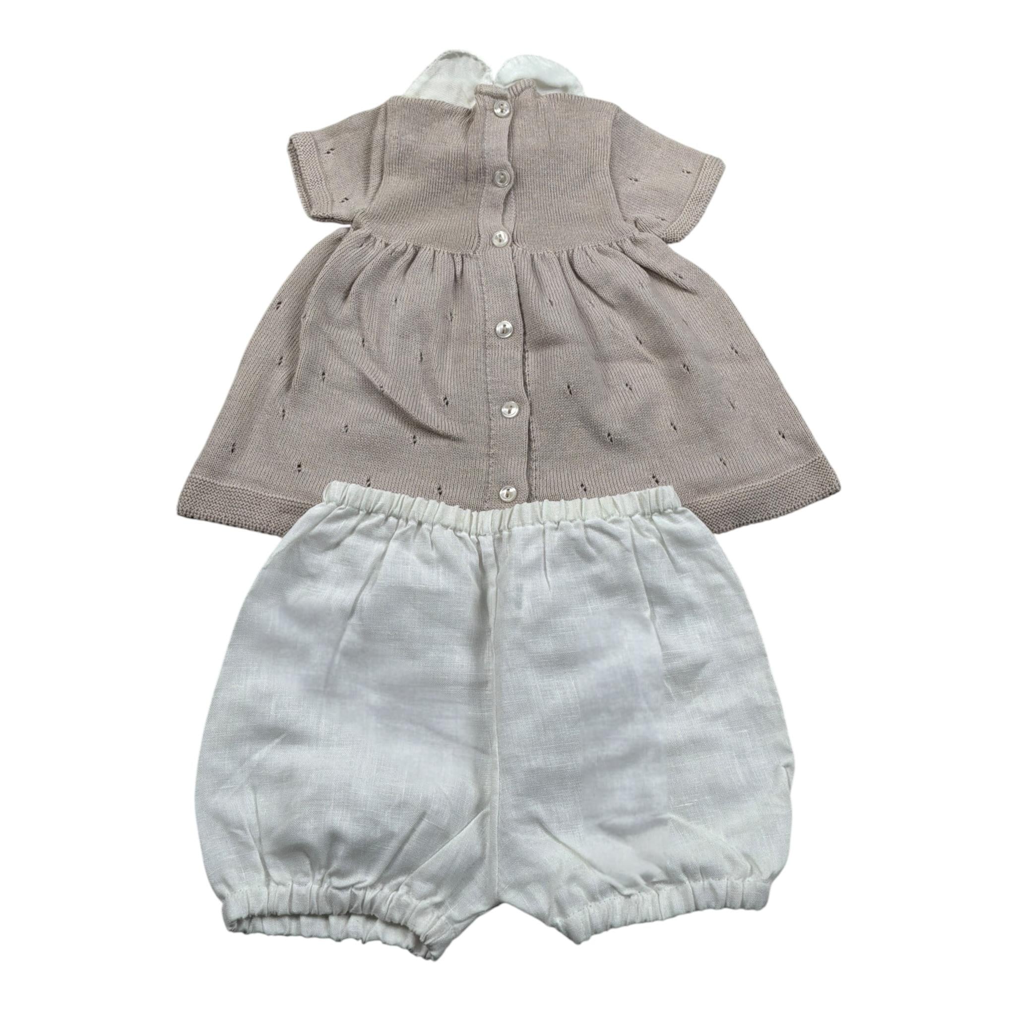 Baby Lord Completo 2 Pezzi T-Shirt-Culotte Beige per Neonata CMPB BEIGE BABY LORD 