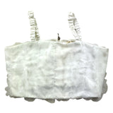 Illiana Top Tinta Unita Con Tulle E Bretelline Bianco Per Neonata