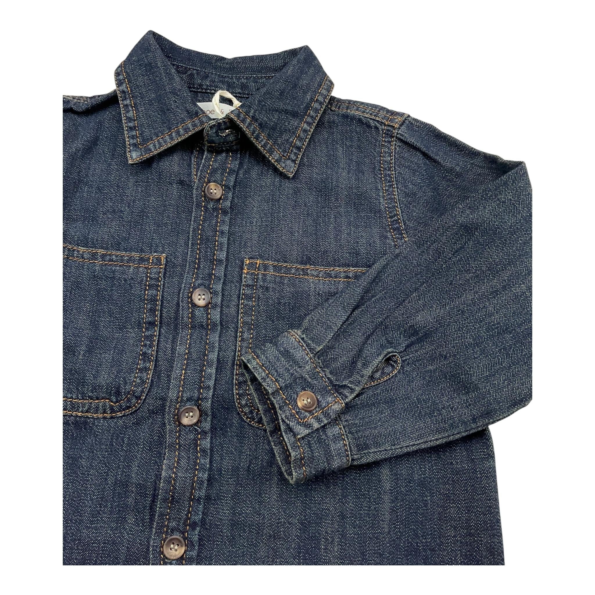 ABEL & LULA camicia in denim tinta unita manica lunga Blu per Neonato DDLA BLU ABEL & LULA 