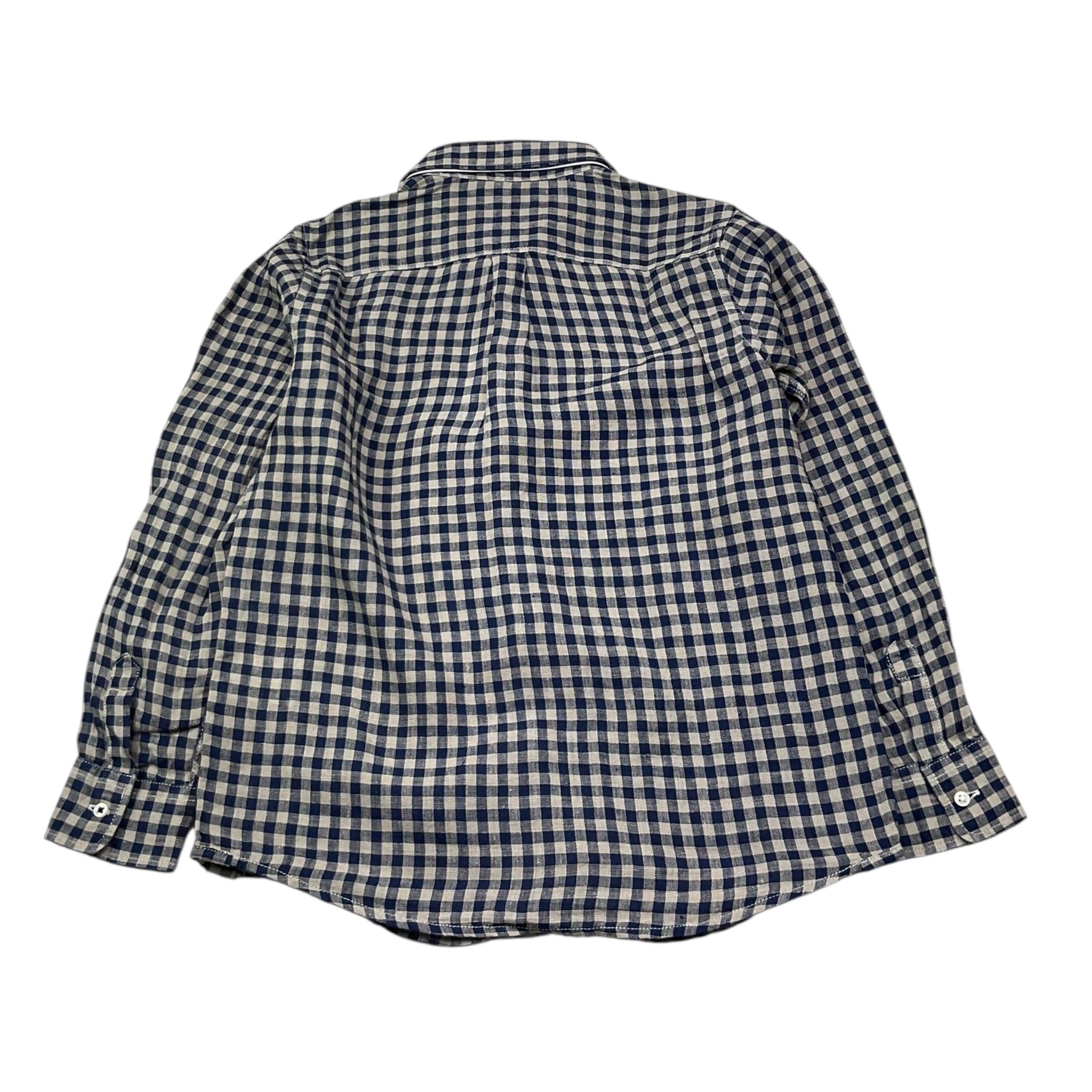 Sun68 Camicia Tinta Unita con Fantasia A Quadri per Bambino CPS35310 BLU SUN68 