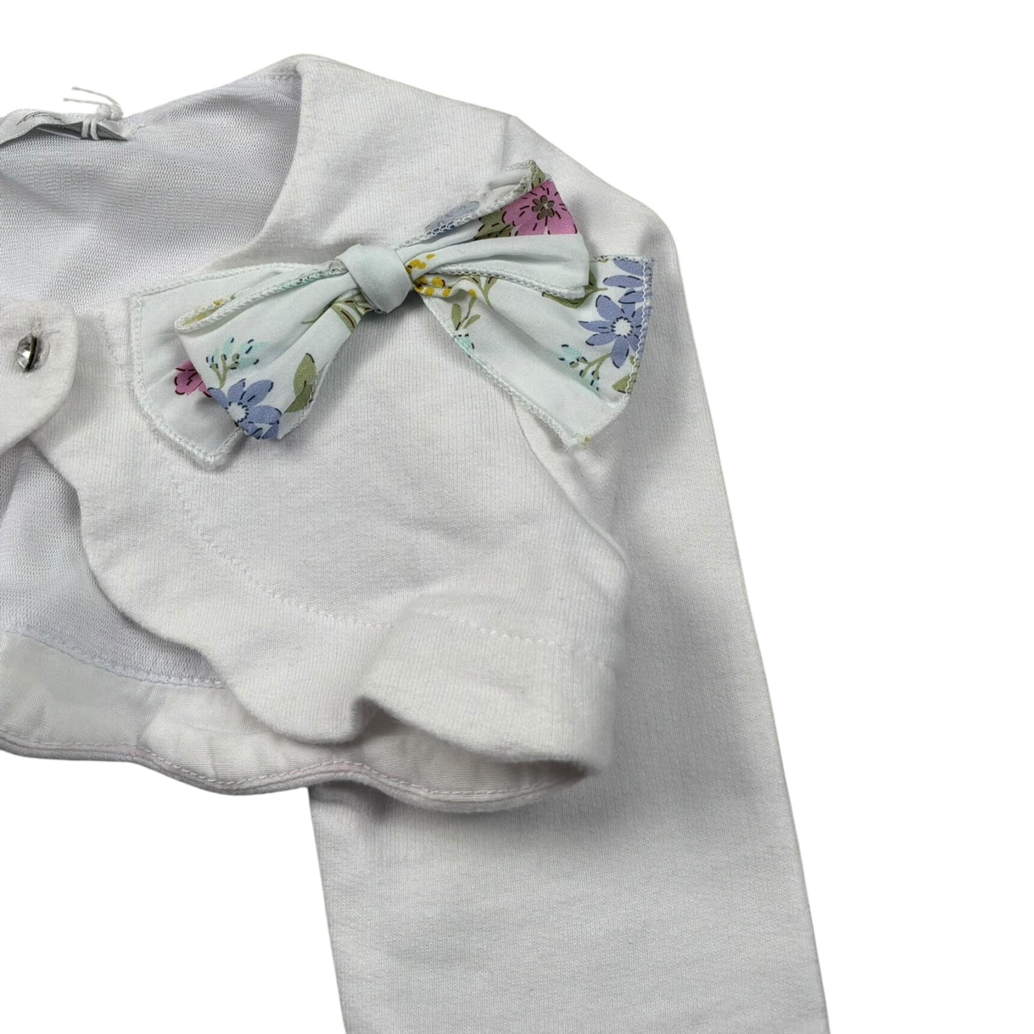 M+E' Coprispalle Tinta Unita con Fiocco per Bambina UE1847 BIANCO M+E' 