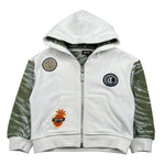 Just Cavalli Felpa con Zip E Cappuccio Tinta Unita con Maniche In Contrasto per Neonato JIP26082FE BIANCO JUST CAVALLI 