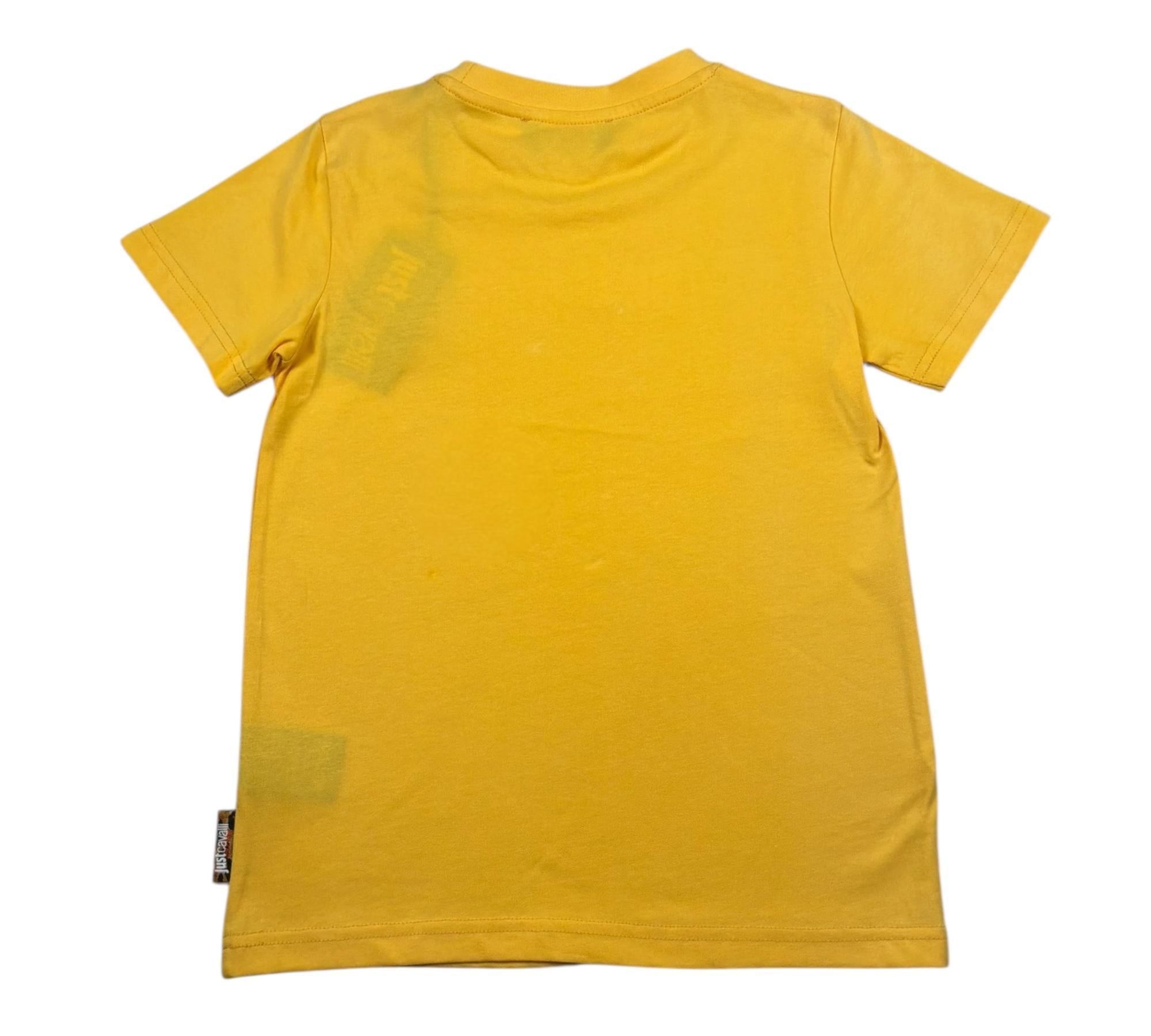 Just Cavalli T-Shirt Tinta Unita con Logo per Bambino JBP26001TS GIALLO JUST CAVALLI 