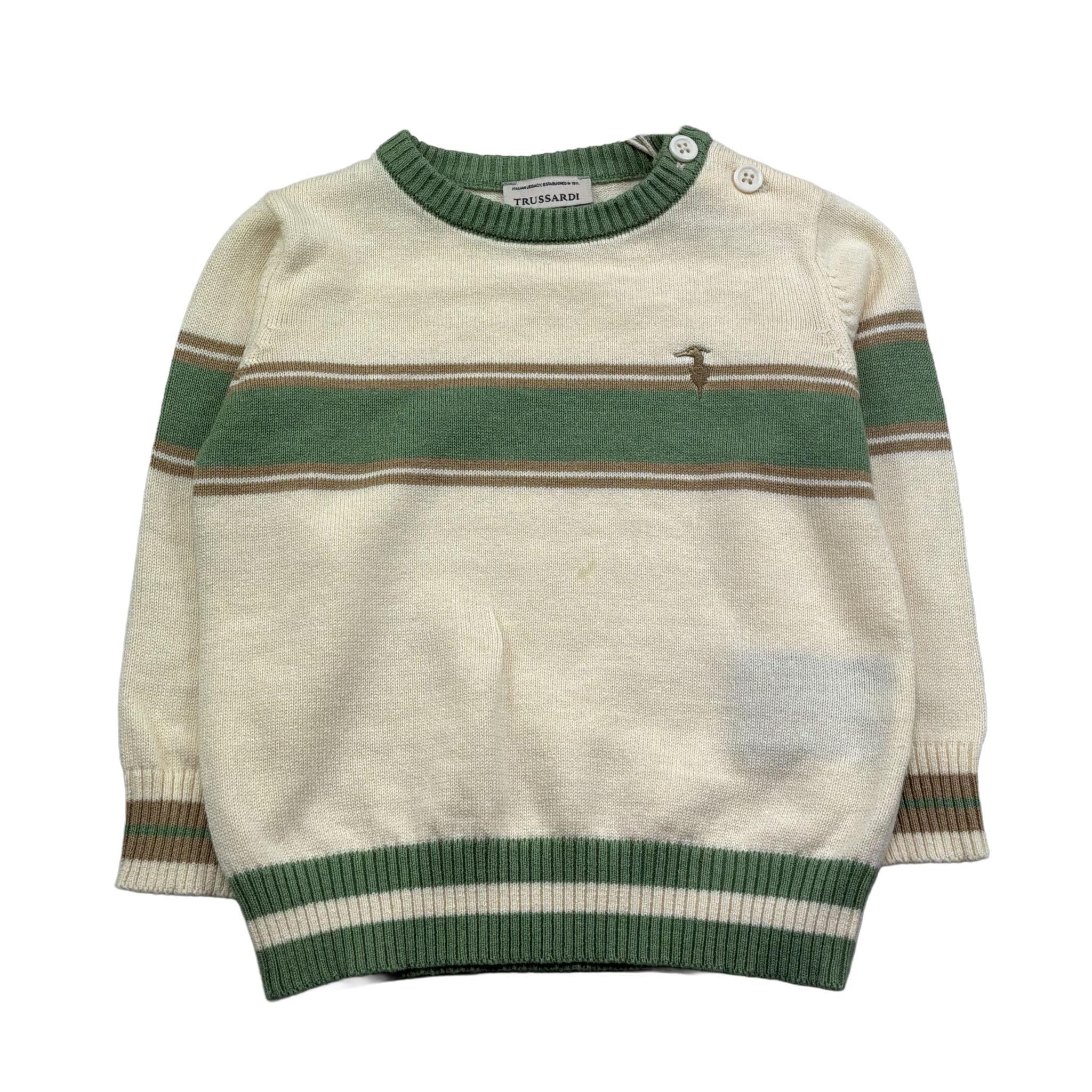 Trussardi Maglia Girocollo Tinta Unita  per Neonato TIP26053MA PANNA TRUSSARDI 