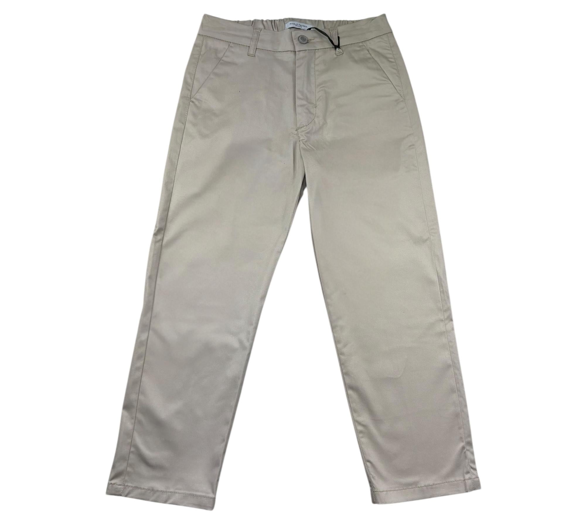 Paolo Pecora Pantalone Tinta Unita con Elastico In Vita per Bambino PP4313 BEIGE PAOLO PECORA 
