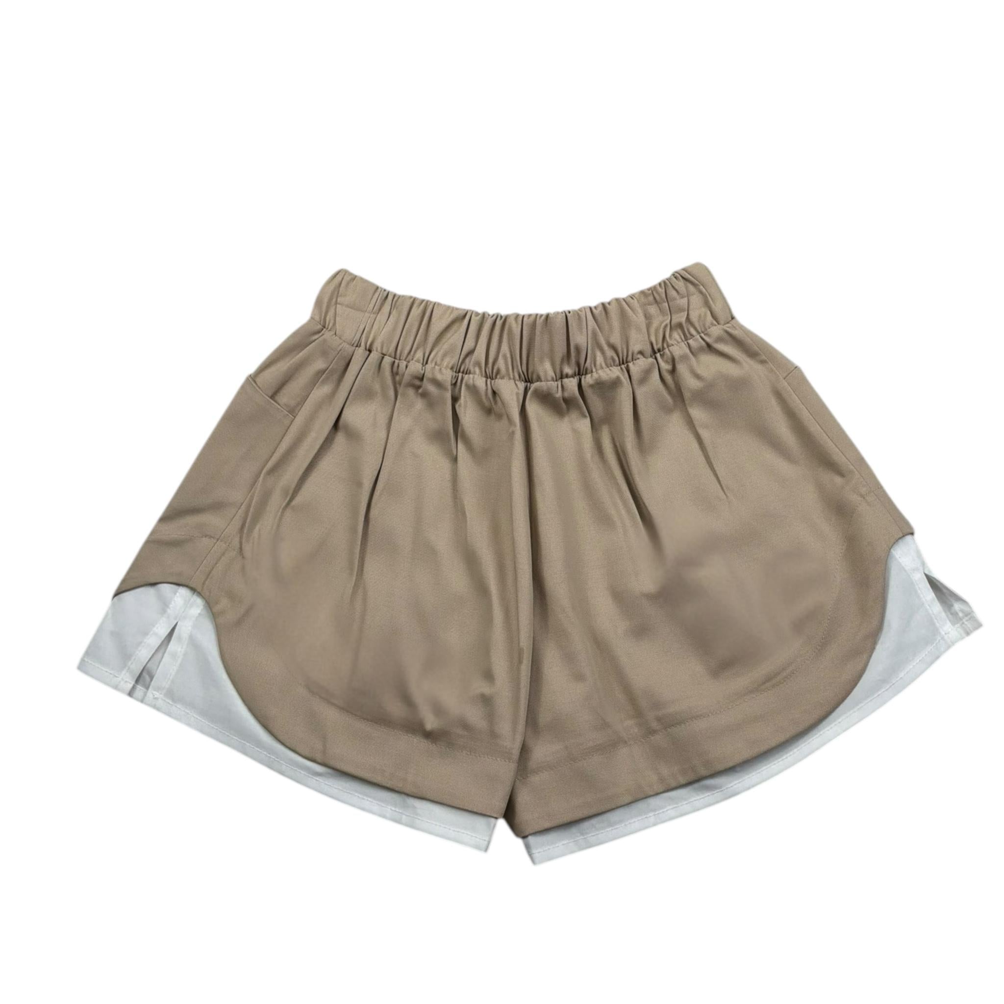 Vicolo Short Tinta Unita con Elastico In Vita per Bambina 3146S00205 BEIGE VICOLO 