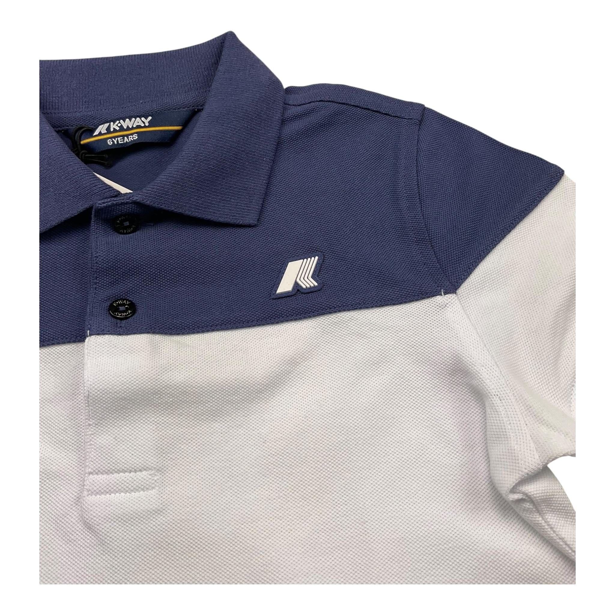 K-Way Polo Mezza Manica Bicolore per Bambino K3147HW BIANCO/BLU K-WAY 