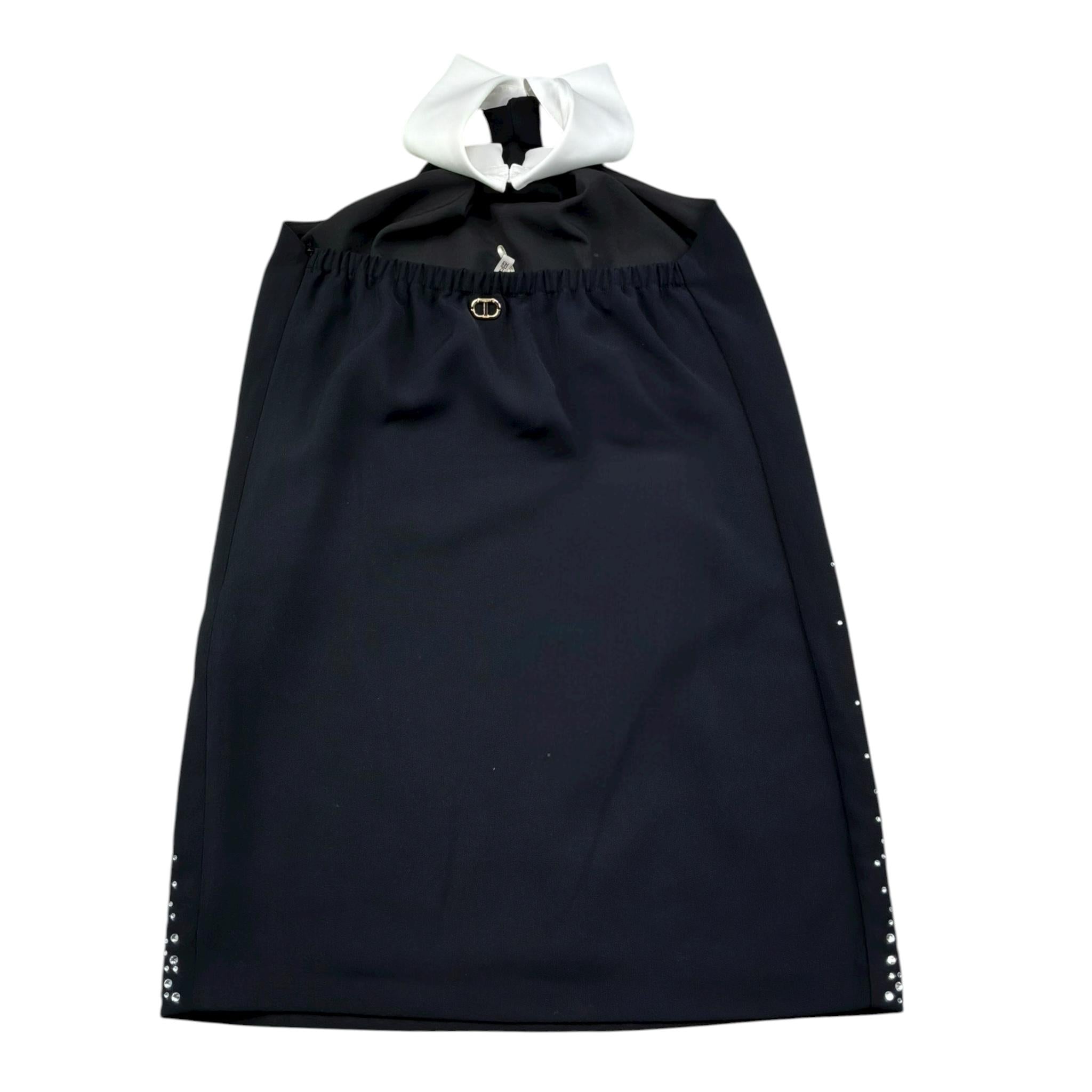 Twinset Abito Tinta Unita Giromanica con Colletto per Neonata 251GJ2QN0 NERO TWINSET 