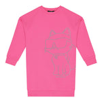 KARL LAGERFELD abito girocollo tinta unita con brillantini Rosa per Bambina Z30182 ROSA KARL LAGERFELD 