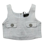 Fun & Fun Top Tinta Unita Giromanica per Bambina FNCBT01031 ARGENTO FUN & FUN 