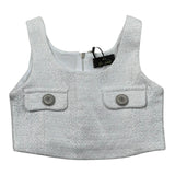 Fun & Fun Top Tinta Unita Giromanica per Bambina FNCBT01031 ARGENTO FUN & FUN 
