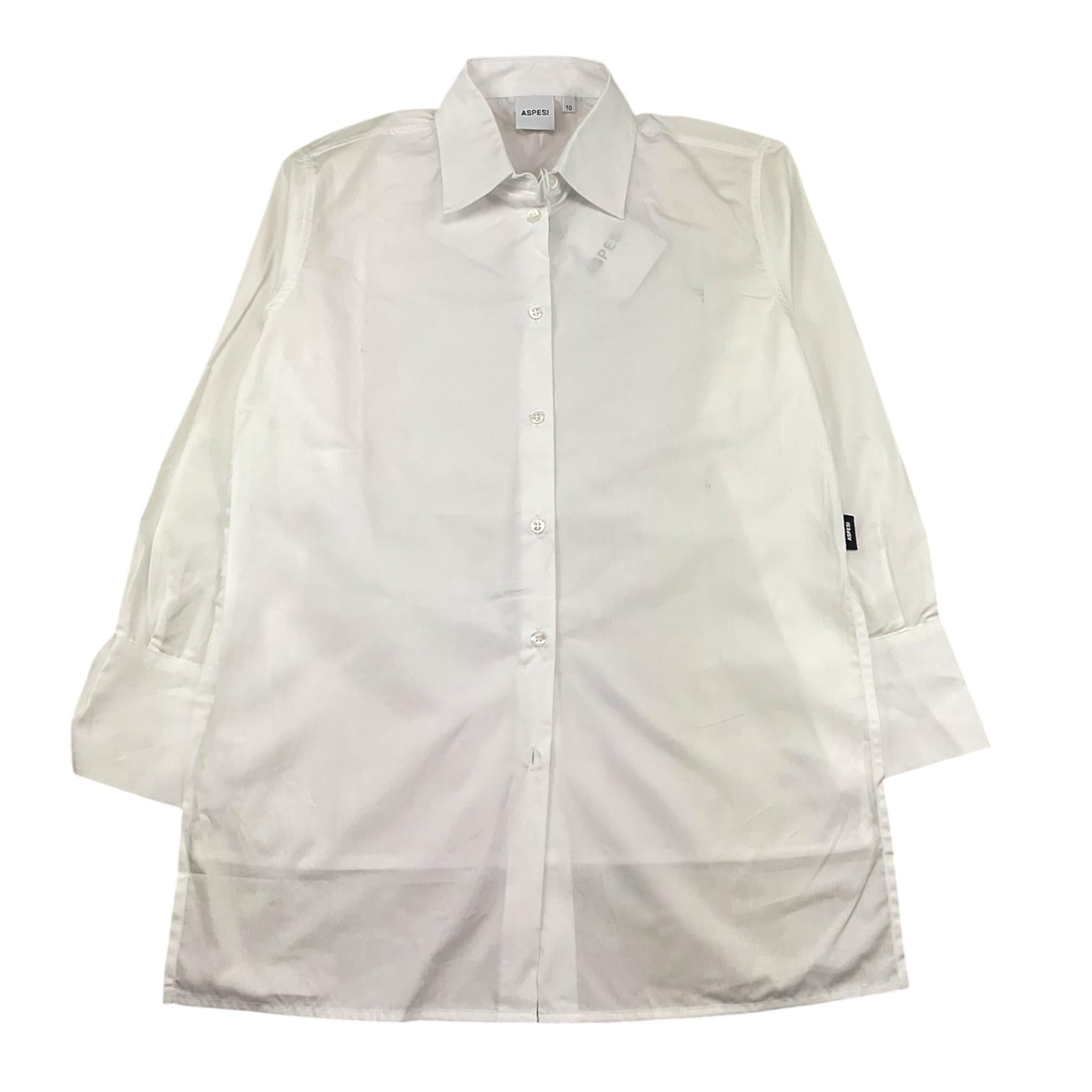 Aspesi Camicia Manica Lunga Tinta Unita per Bambino S25042CLC0068 BIANCO ASPESI 