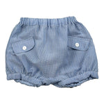 Malvi & Co Culotte Tinta Unita con Fantasia A Righe per Neonato S25N155CUEG AZZURRO MALVI & CO 