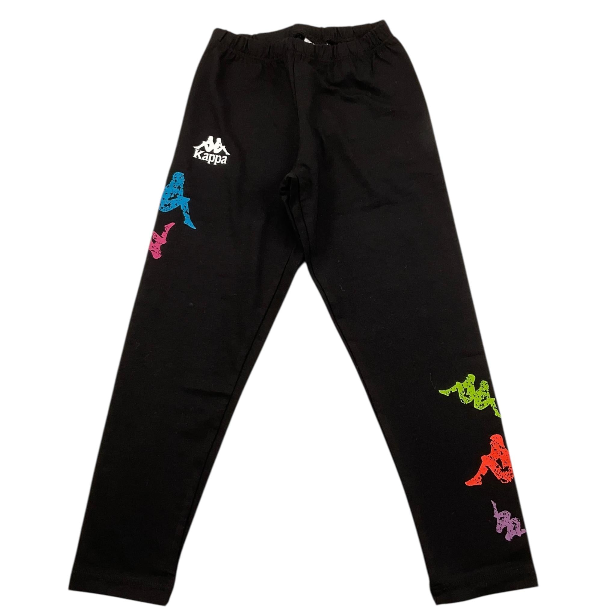 KAPPA leggins tinta unita cn logo Nero per Bambina 3741P0134 NERO KAPPA 